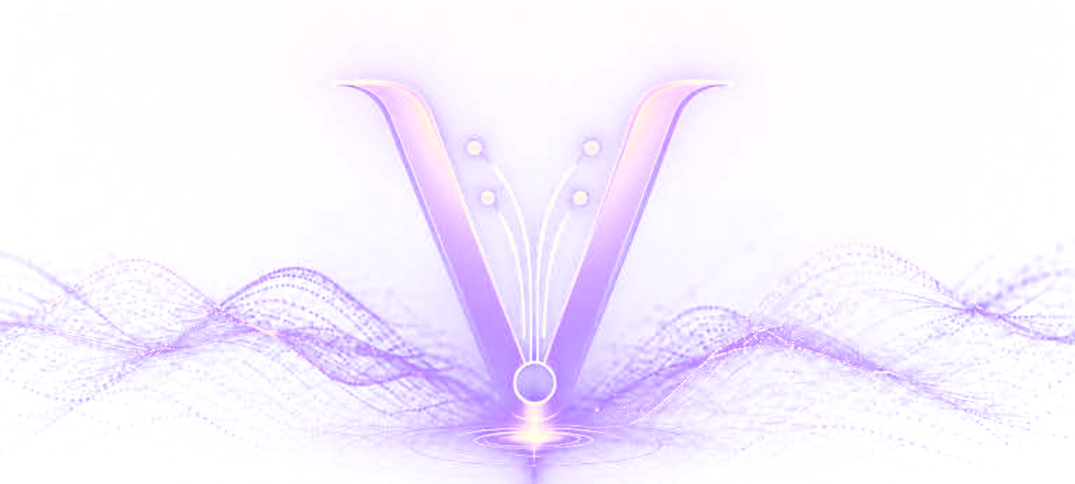 Vital Signals Systems V mark radiating light over flowing biomedical signal waves